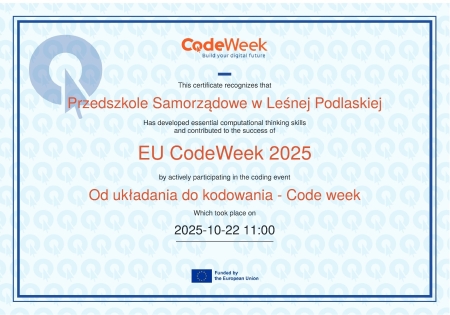 Od układania do kodowania - CODE WEEK